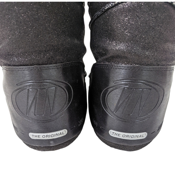 Tecnica Original Moon Boots Black Glitter Women's 35 / 38 Tall Lace Up - Picture 6 of 15
